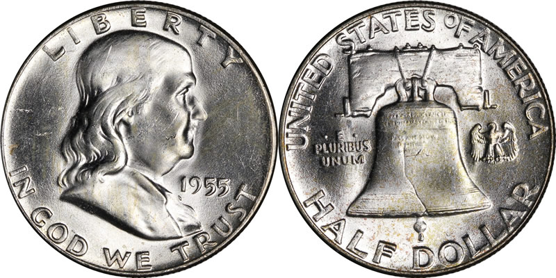 1955 Franklin Half Dollar 