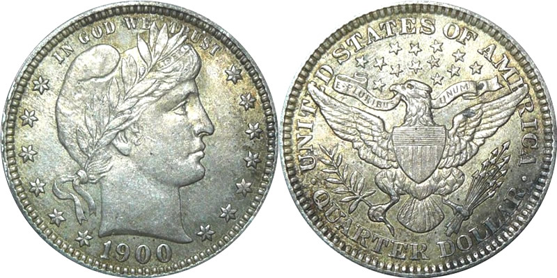 1900 Barber Quarter 