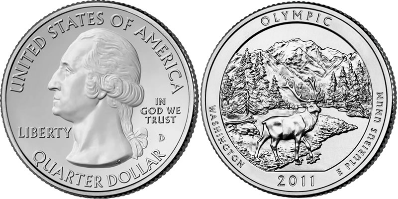 2011 D Olympic National Park America the Beautiful Quarter 