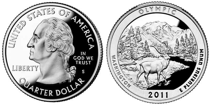 2011 S Olympic National Park America the Beautiful Quarter 