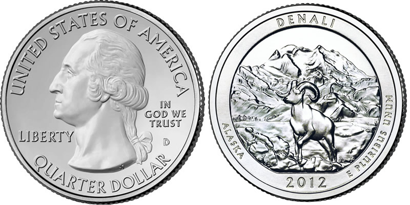 2012 D Denali National Park America the Beautiful Quarter 