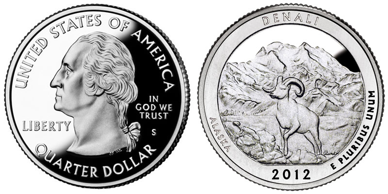 2012 S Denali National Park  America the Beautiful Quarter 