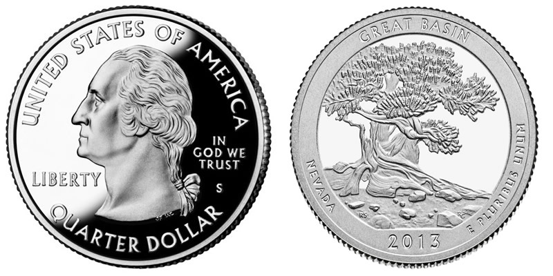 2013 S Great Basin National Park  America the Beautiful Quarter 