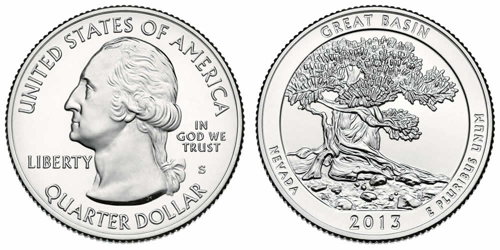 2013 S Great Basin National Park America the Beautiful Quarter 