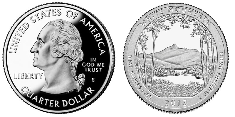 2013 S White Mountain National Forest  America the Beautiful Quarter 