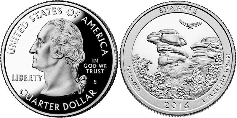 2016 S Shawnee National Forest  America the Beautiful Quarter 