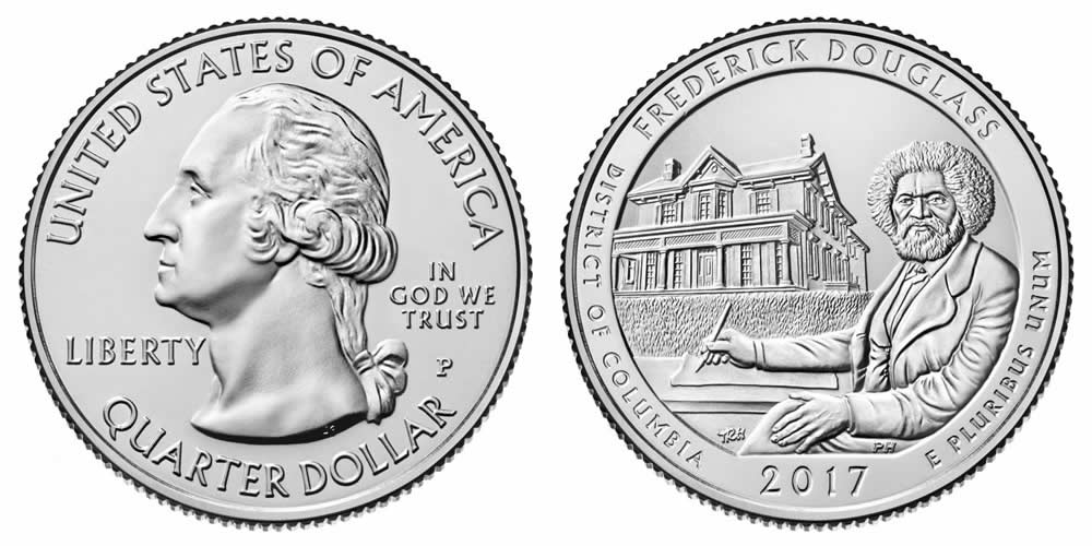 2017 P Frederick Douglass National Monument America the Beautiful Quarter 