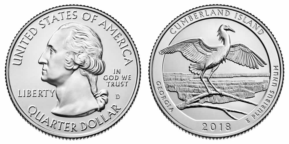 2018 D Cumberland Island National Seashore (Georgia) America the Beautiful Quarter 