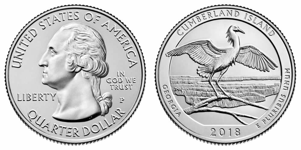 2018 P Cumberland Island National Seashore (Georgia) America the Beautiful Quarter 