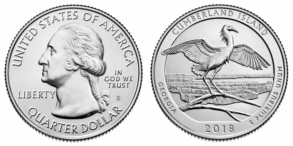 2018 S Cumberland Island National Seashore (Georgia) America the Beautiful Quarter 