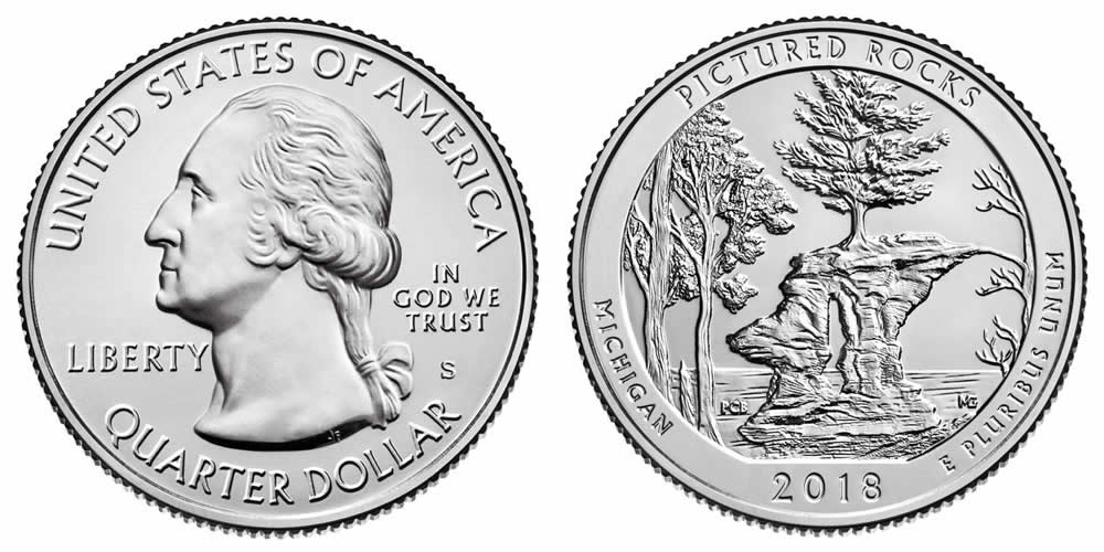 2018 S Pictured Rocks National Lakeshore (Michigan) America the Beautiful Quarter 