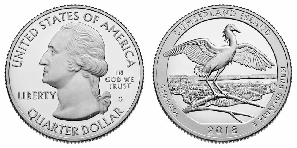 2018 S Cumberland Island National Seashore (Georgia)  America the Beautiful Quarter 