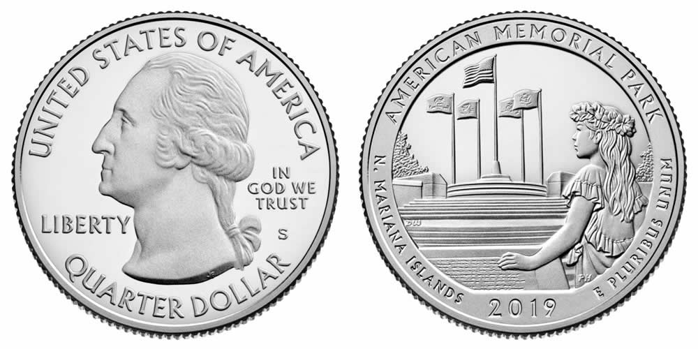 2019 S American Memorial Park (Northern Mariana Islands)  America the Beautiful Quarter 