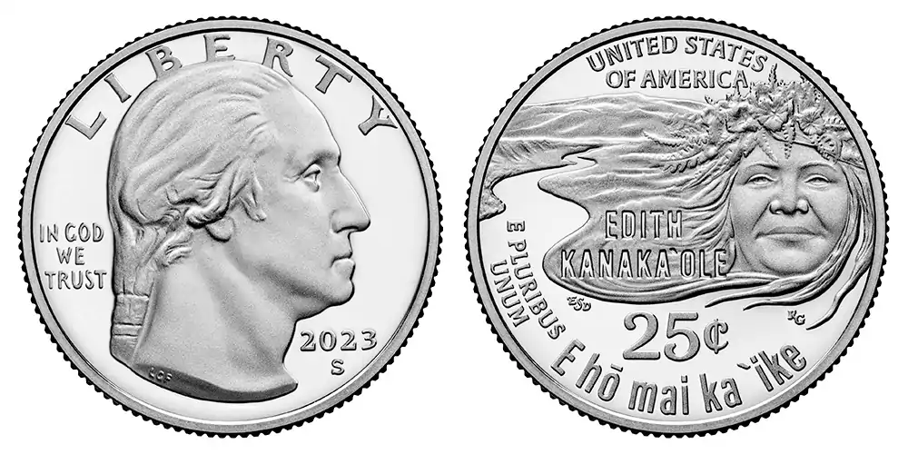 2023 S Edith Kanaka'ole   American (Prominent) Women Quarter 