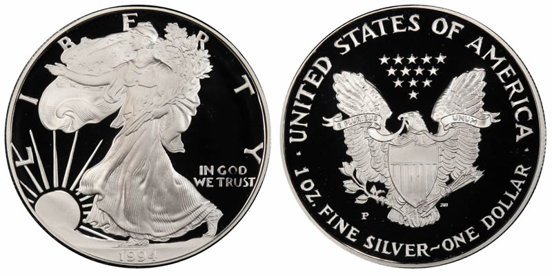 1994 P Proof American Silver Eagle 