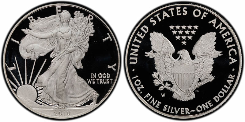 2010 W Proof American Silver Eagle 