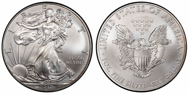 2012 Bullion American Silver Eagle 